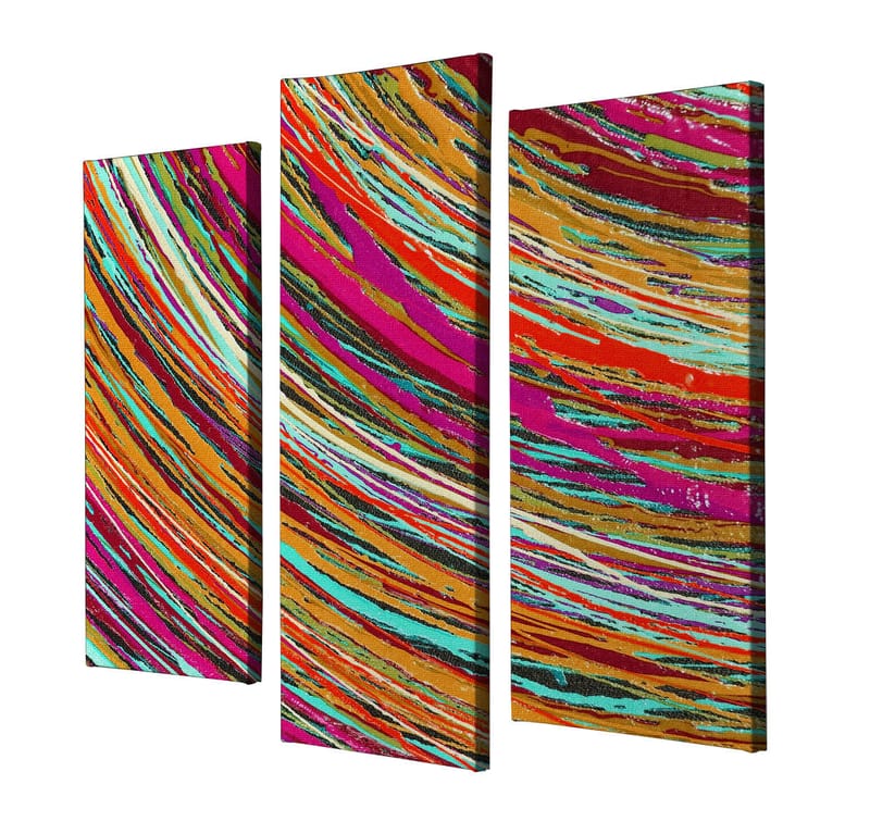 DEKORATIV CANVASTAVLA 3-Delar 45x20 cm Flerfärgad - Inredning & dekor - Tavlor & konst - Canvastavla