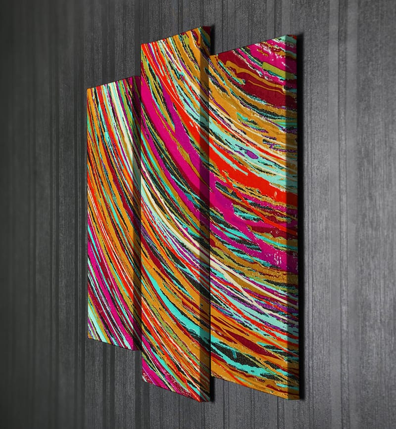 DEKORATIV CANVASTAVLA 3-Delar 45x20 cm Flerfärgad - Inredning & dekor - Tavlor & konst - Canvastavla