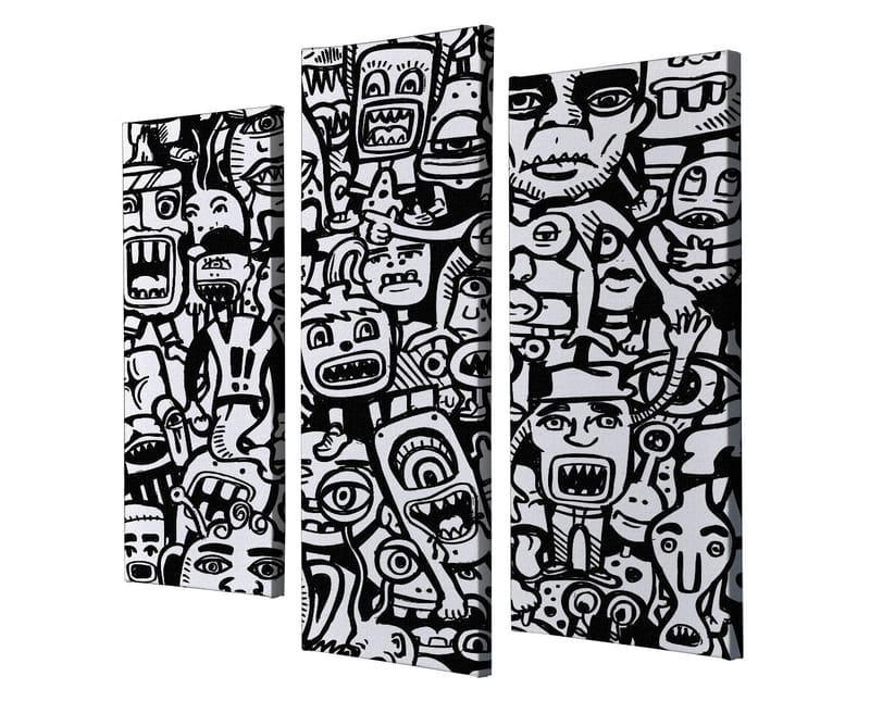 DEKORATIV CANVASTAVLA 3-Delar 45x20 cm Flerfärgad - Inredning & dekor - Tavlor & konst - Canvastavla