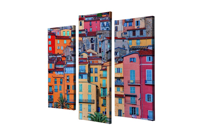 DEKORATIV CANVASTAVLA 3-Delar 45x20 cm Flerfärgad - Inredning & dekor - Tavlor & konst - Canvastavla