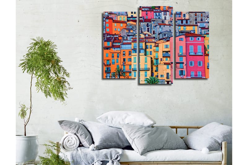 DEKORATIV CANVASTAVLA 3-Delar 45x20 cm Flerfärgad - Inredning & dekor - Tavlor & konst - Canvastavla