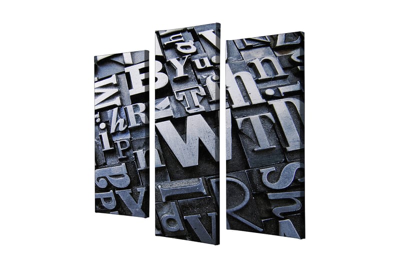 DEKORATIV CANVASTAVLA 3-Delar 45x20 cm Flerfärgad - Inredning & dekor - Tavlor & konst - Canvastavla