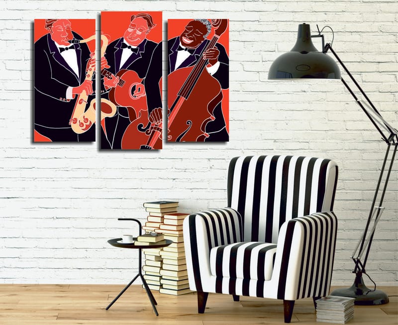 DEKORATIV CANVASTAVLA 3-Delar 45x20 cm Flerfärgad - Inredning & dekor - Tavlor & konst - Canvastavla