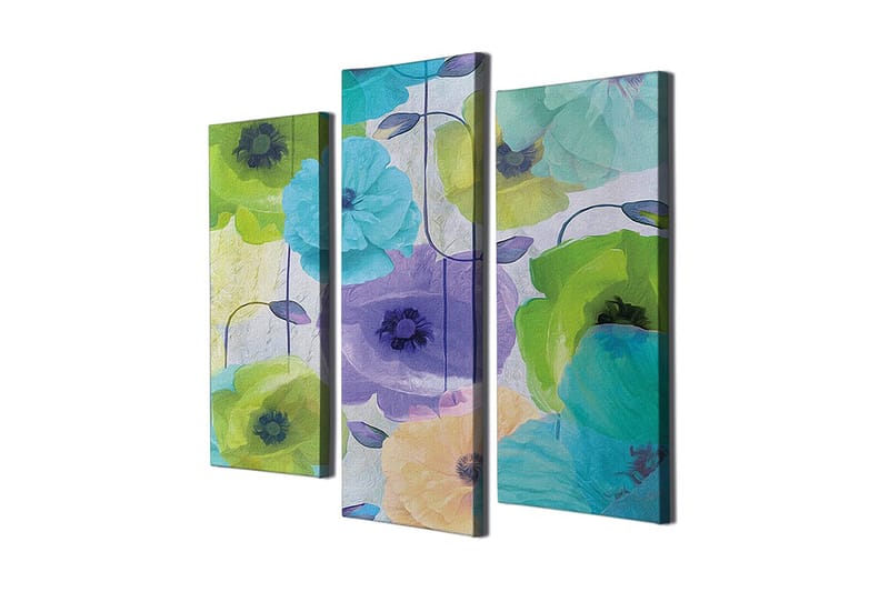 DEKORATIV CANVASTAVLA 3-Delar 45x20 cm Flerfärgad - Inredning & dekor - Tavlor & konst - Canvastavla