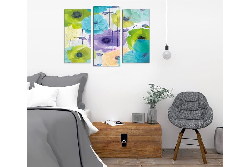 DEKORATIV CANVASTAVLA 3-Delar 45x20 cm Flerfärgad - Inredning & dekor - Tavlor & konst - Canvastavla