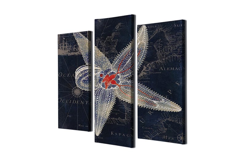 DEKORATIV CANVASTAVLA 3-Delar 45x20 cm Flerfärgad - Inredning & dekor - Tavlor & konst - Canvastavla