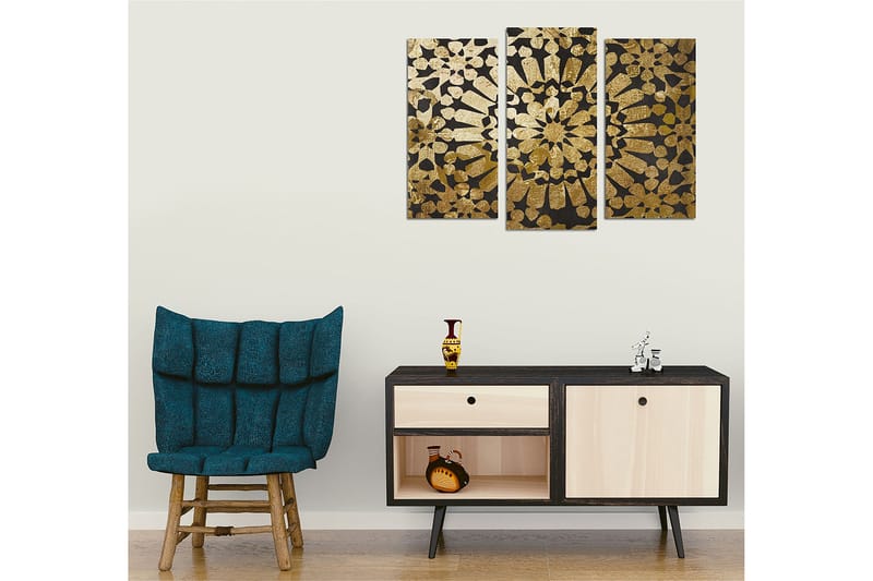 DEKORATIV CANVASTAVLA 3-Delar 45x20 cm Flerfärgad - Inredning & dekor - Tavlor & konst - Canvastavla