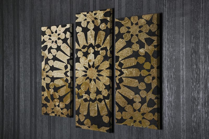 DEKORATIV CANVASTAVLA 3-Delar 45x20 cm Flerfärgad - Inredning & dekor - Tavlor & konst - Canvastavla