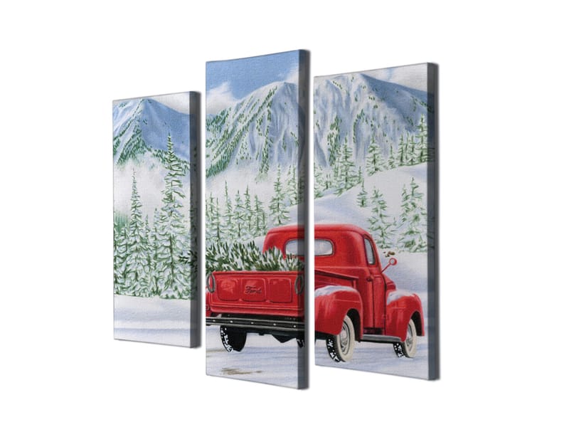 DEKORATIV CANVASTAVLA 3-Delar 45x20 cm Flerfärgad - Inredning & dekor - Tavlor & konst - Canvastavla