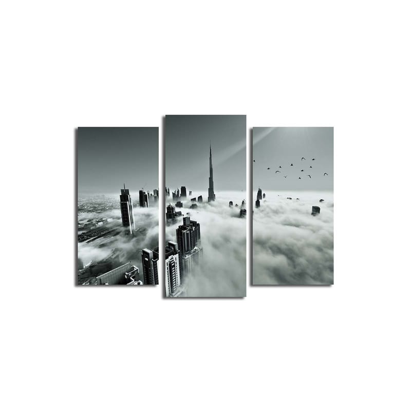 DEKORATIV CANVASTAVLA 3-Delar 45x20 cm Flerfärgad - Inredning & dekor - Tavlor & konst - Canvastavla