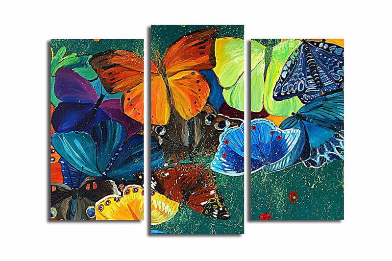DEKORATIV CANVASTAVLA 3-Delar 45x20 cm Flerfärgad - Inredning & dekor - Tavlor & konst - Canvastavla