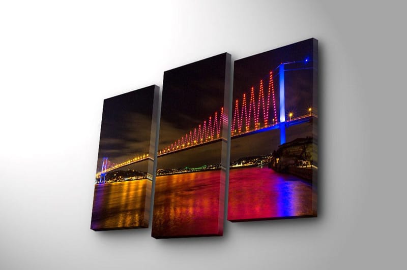 Dekorativ Canvastavla 3-Delar 45x20 cm - Flerfärgad - Inredning & dekor - Tavlor & konst - Canvastavla