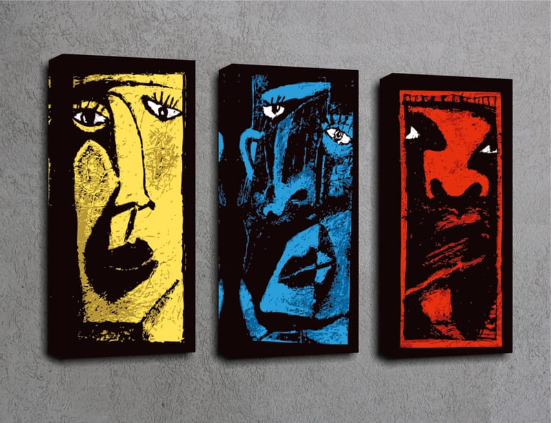 Dekorativ Canvastavla 3-Delar 45x20 cm - Flerfärgad - Inredning & dekor - Tavlor & konst - Canvastavla