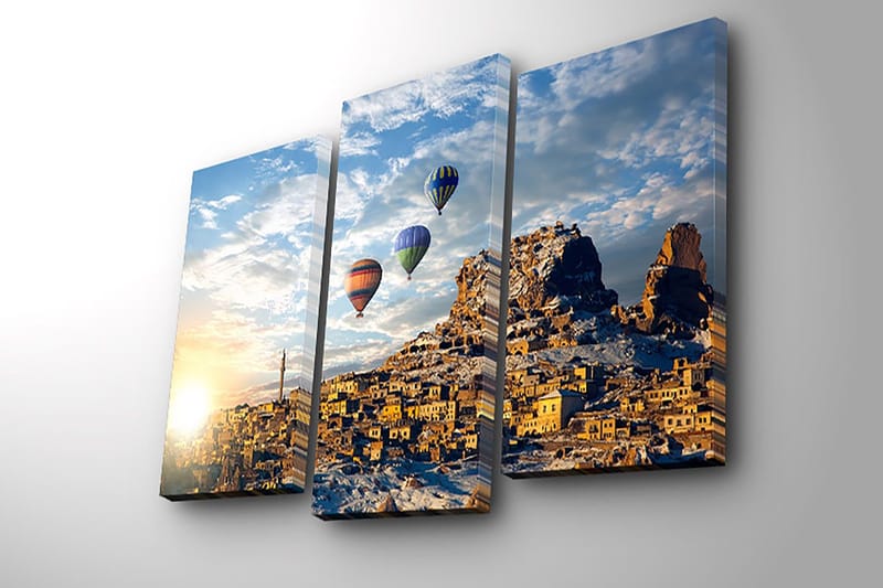 Dekorativ Canvastavla 3-Delar 45x20 cm - Flerfärgad - Inredning & dekor - Tavlor & konst - Canvastavla