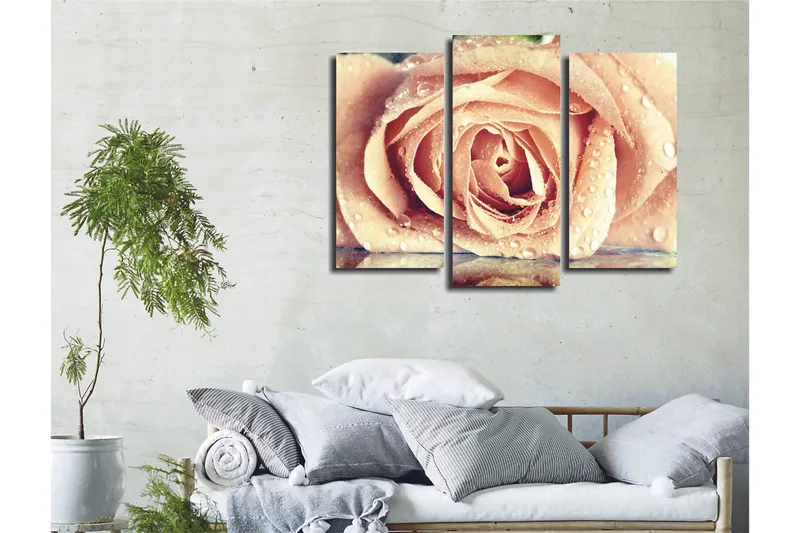 Dekorativ Canvastavla 3-Delar 45x20 cm - Flerfärgad - Inredning & dekor - Tavlor & konst - Canvastavla