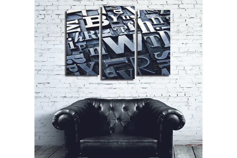 Dekorativ Canvastavla 3-Delar 45x20 cm - Flerfärgad - Inredning & dekor - Tavlor & konst - Canvastavla