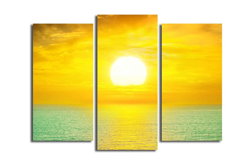 Dekorativ Canvastavla 3-Delar 45x20 cm, Flerfärgad