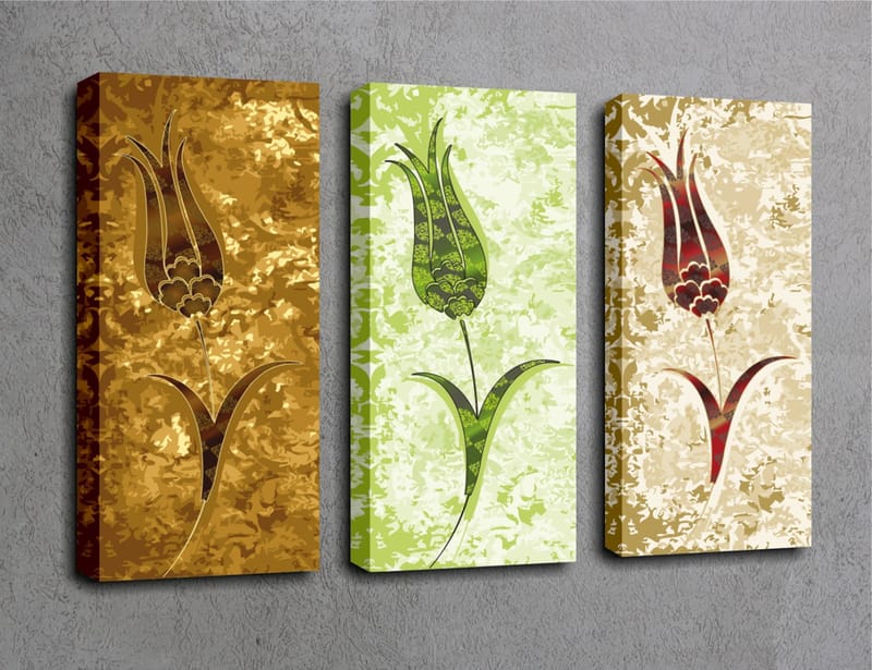 Dekorativ Canvastavla 3-Delar 45x20 cm - Flerfärgad - Inredning & dekor - Tavlor & konst - Canvastavla