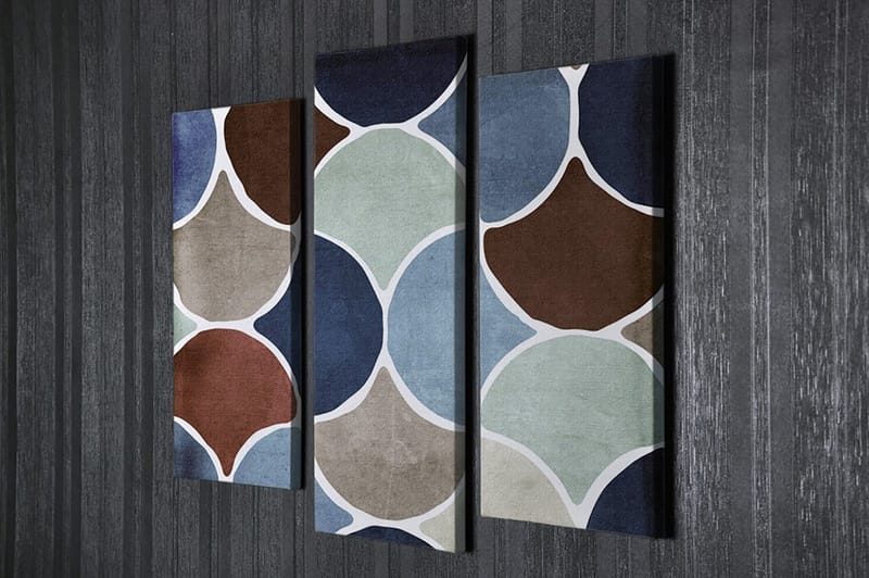 Dekorativ Canvastavla 3-Delar 45x20 cm - Flerfärgad - Inredning & dekor - Tavlor & konst - Canvastavla