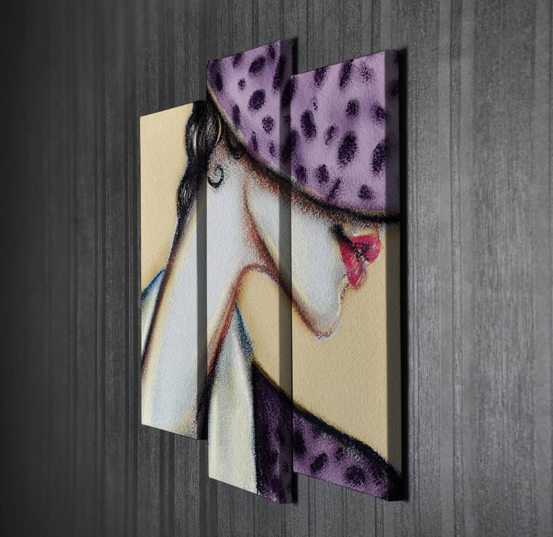 Dekorativ Canvastavla 3-Delar 45x20 cm - Flerfärgad - Inredning & dekor - Tavlor & konst - Canvastavla