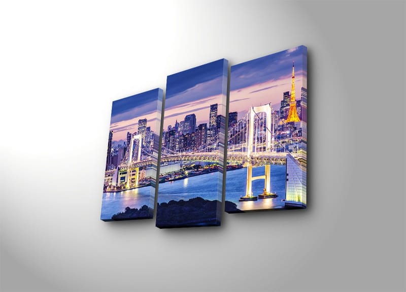 Dekorativ Canvastavla 3-Delar 45x20 cm - Flerfärgad - Inredning & dekor - Tavlor & konst - Canvastavla