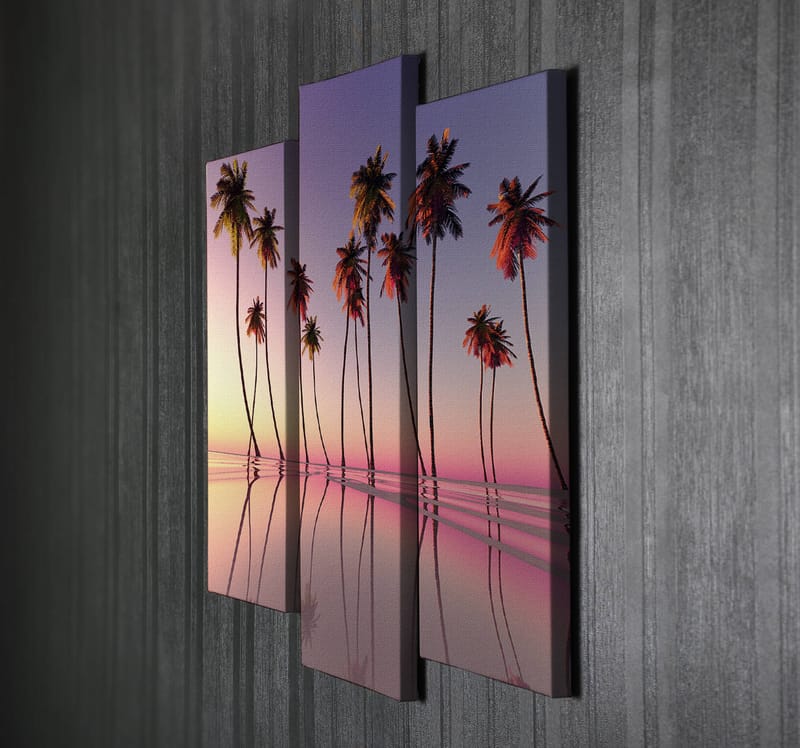 Dekorativ Canvastavla 3-Delar 45x20 cm - Flerfärgad - Inredning & dekor - Tavlor & konst - Canvastavla