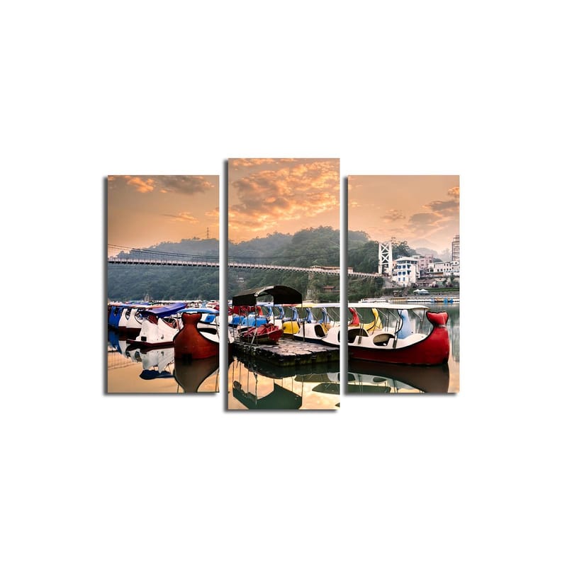 Dekorativ Canvastavla 3-Delar 45x20 cm - Flerfärgad - Inredning & dekor - Tavlor & konst - Canvastavla