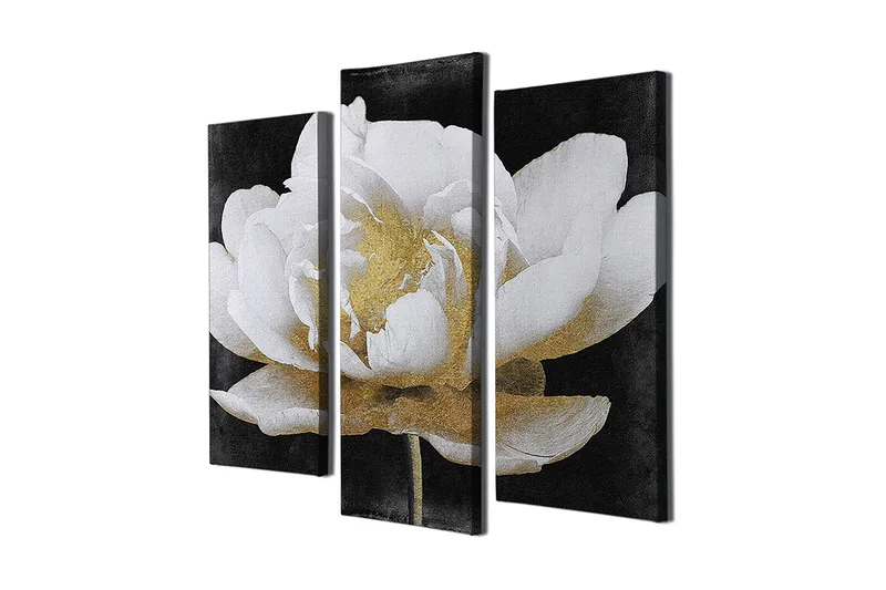 Dekorativ Canvastavla 3-Delar 45x20 cm, Flerfärgad