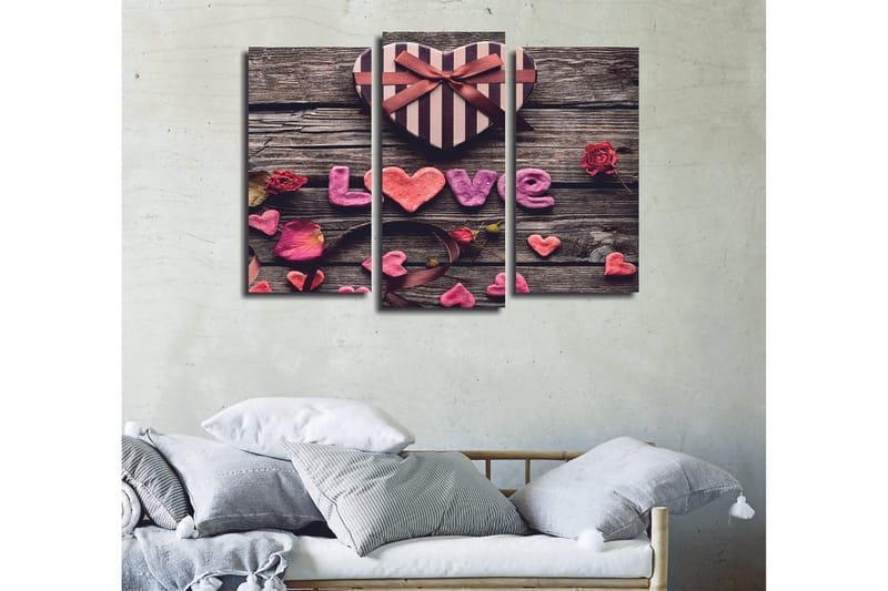 Dekorativ Canvastavla 3-Delar 45x20 cm - Flerfärgad - Inredning & dekor - Tavlor & konst - Canvastavla