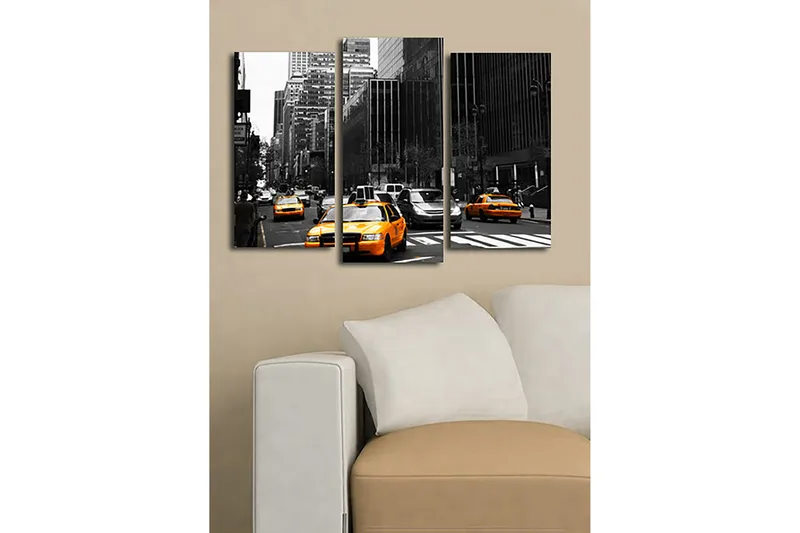 Dekorativ Canvastavla 3-Delar 45x20 cm - Flerfärgad - Inredning & dekor - Tavlor & konst - Canvastavla