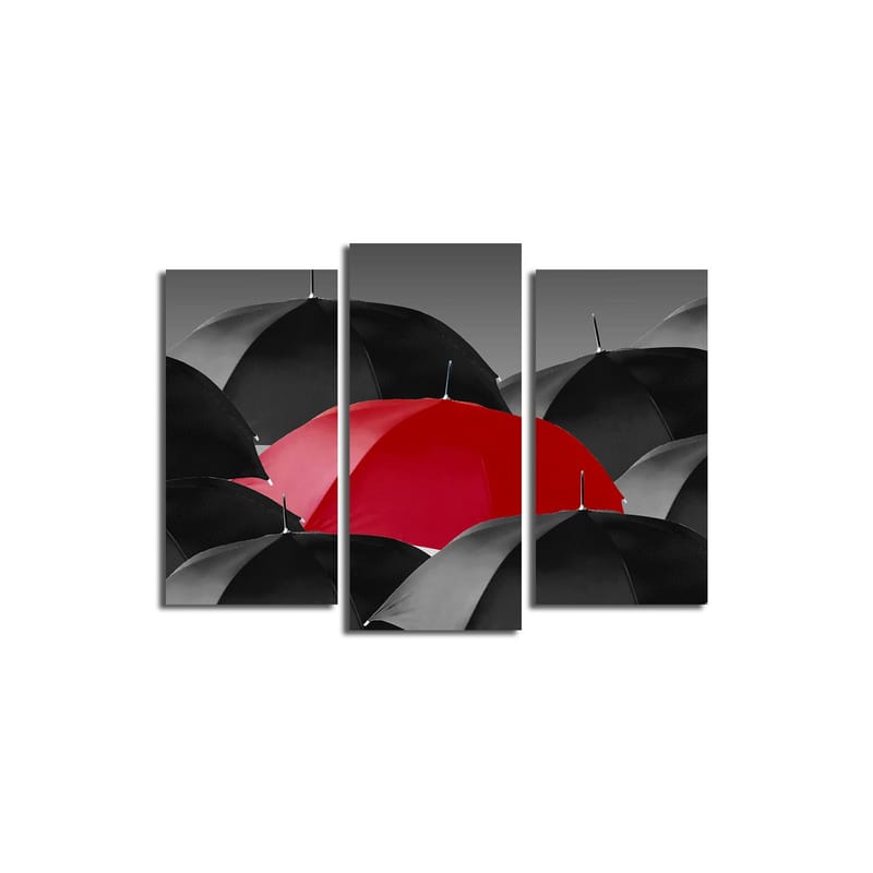 Dekorativ Canvastavla 3-Delar 45x20 cm - Flerfärgad - Inredning & dekor - Tavlor & konst - Canvastavla