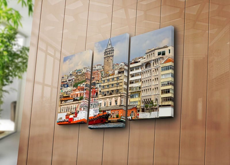 Dekorativ Canvastavla 3-Delar 45x20 cm - Flerfärgad - Inredning & dekor - Tavlor & konst - Canvastavla