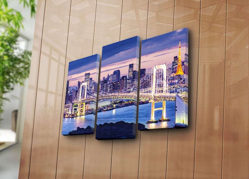 Dekorativ Canvastavla 3-Delar 45x20 cm - Flerfärgad - Inredning & dekor - Tavlor & konst - Canvastavla