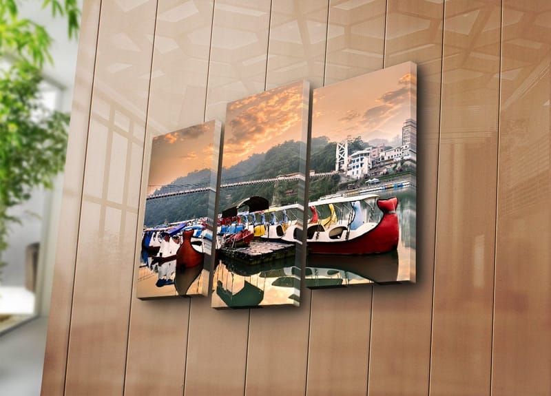 Dekorativ Canvastavla 3-Delar 45x20 cm - Flerfärgad - Inredning & dekor - Tavlor & konst - Canvastavla