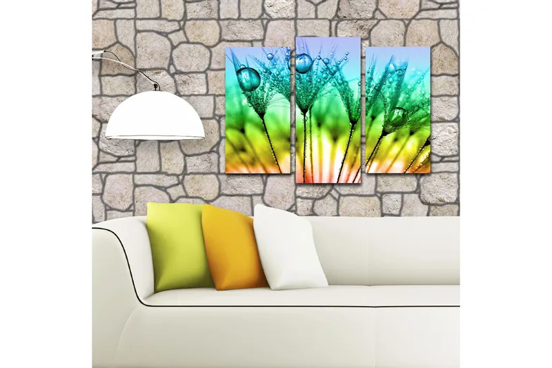 Dekorativ Canvastavla 3-Delar 45x20 cm - Flerfärgad - Inredning & dekor - Tavlor & konst - Canvastavla