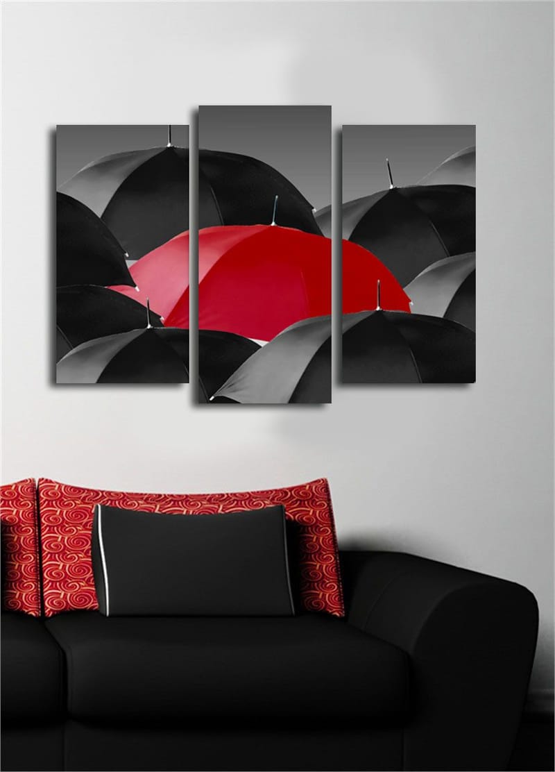 Dekorativ Canvastavla 3-Delar 45x20 cm - Flerfärgad - Inredning & dekor - Tavlor & konst - Canvastavla