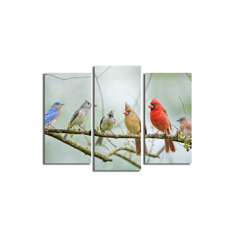 Dekorativ Canvastavla 3-Delar 45x20 cm, Flerfärgad