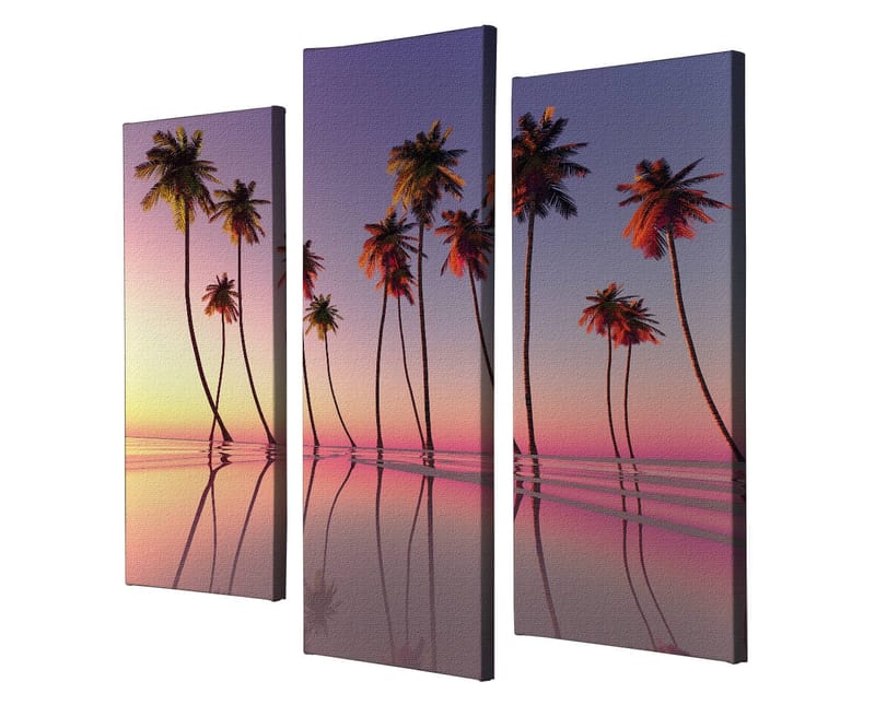 Dekorativ Canvastavla 3-Delar 45x20 cm - Flerfärgad - Inredning & dekor - Tavlor & konst - Canvastavla
