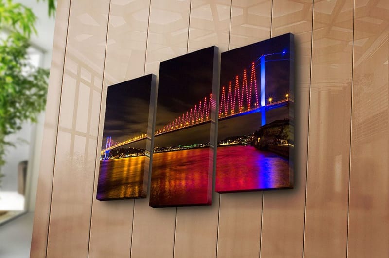 Dekorativ Canvastavla 3-Delar 45x20 cm - Flerfärgad - Inredning & dekor - Tavlor & konst - Canvastavla