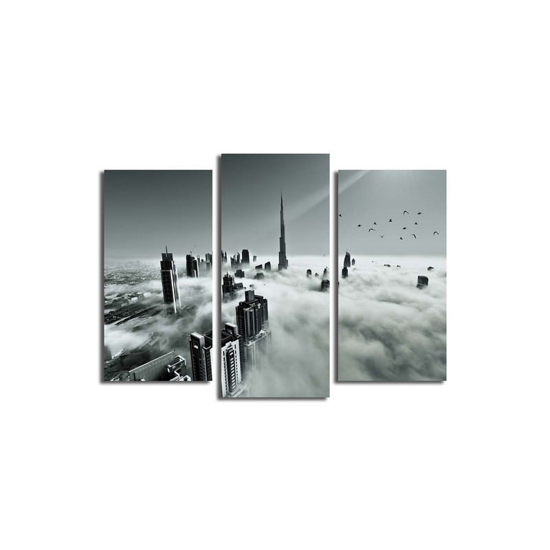 Dekorativ Canvastavla 3-Delar 45x20 cm - Flerfärgad - Inredning & dekor - Tavlor & konst - Canvastavla