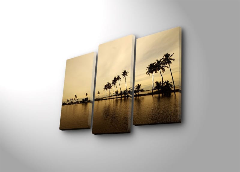 Dekorativ Canvastavla 3-Delar 45x20 cm - Flerfärgad - Inredning & dekor - Tavlor & konst - Canvastavla