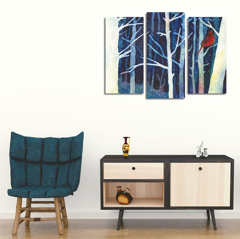 Dekorativ Canvastavla 3-Delar 45x20 cm - Flerfärgad - Inredning & dekor - Tavlor & konst - Canvastavla