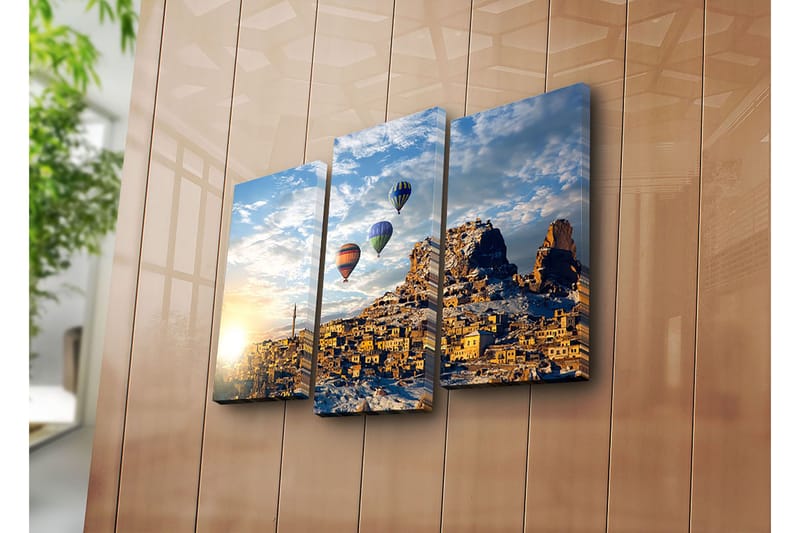 Dekorativ Canvastavla 3-Delar 45x20 cm - Flerfärgad - Inredning & dekor - Tavlor & konst - Canvastavla