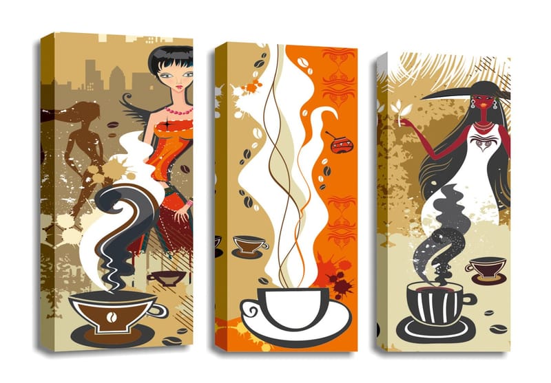 Dekorativ Canvastavla 3-Delar 45x20 cm - Flerfärgad - Inredning & dekor - Tavlor & konst - Canvastavla