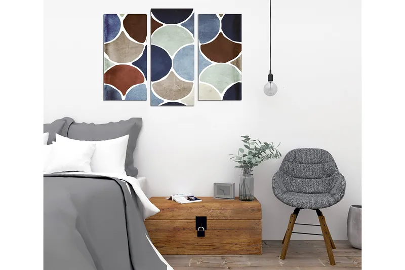 Dekorativ Canvastavla 3-Delar 45x20 cm - Flerfärgad - Inredning & dekor - Tavlor & konst - Canvastavla