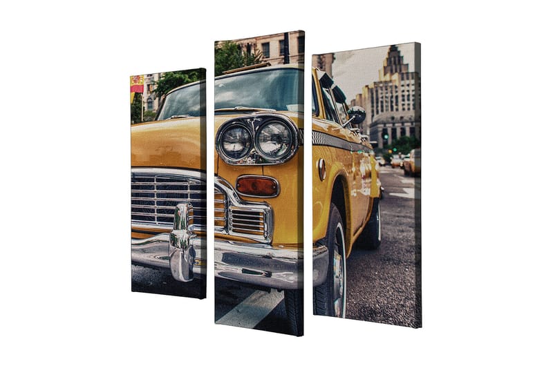 Dekorativ Canvastavla 3-Delar 45x20 cm, Flerfärgad