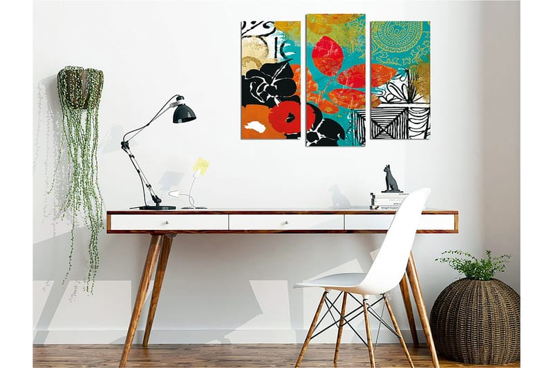 Dekorativ Canvastavla 3-Delar 45x20 cm - Flerfärgad - Inredning & dekor - Tavlor & konst - Canvastavla