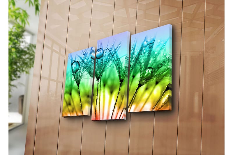 Dekorativ Canvastavla 3-Delar 45x20 cm - Flerfärgad - Inredning & dekor - Tavlor & konst - Canvastavla