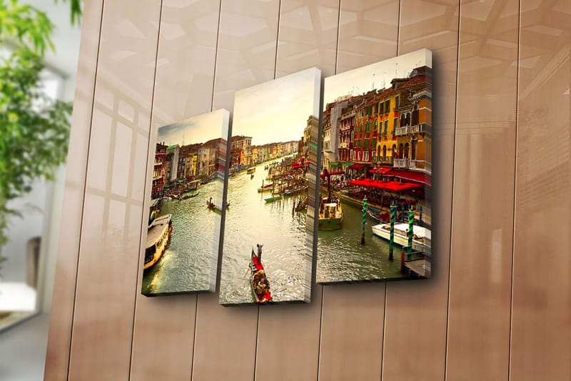 Dekorativ Canvastavla 3-Delar 45x20 cm - Flerfärgad - Inredning & dekor - Tavlor & konst - Canvastavla