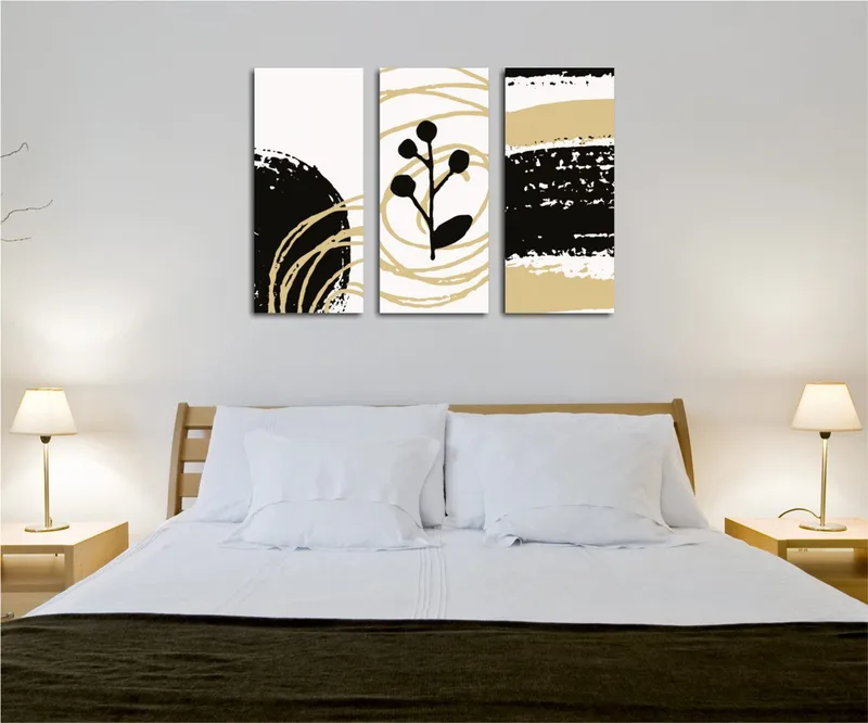 Dekorativ Canvastavla 3-Delar 45x20 cm, Flerfärgad